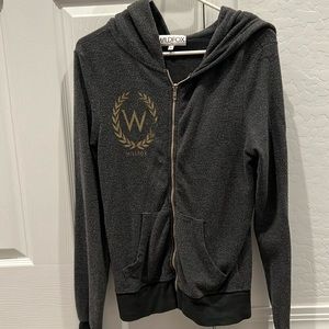 Wildfox Zip Up Gray Hoodie RARE